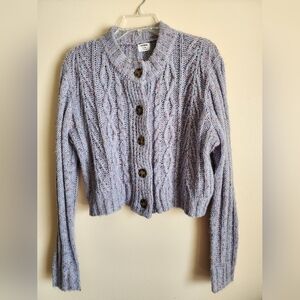 Cable Knit Lavender Sweater